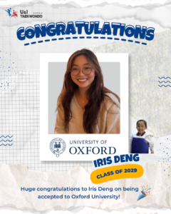 UI Taekwondo student Iris Deng accepted to Oxford University