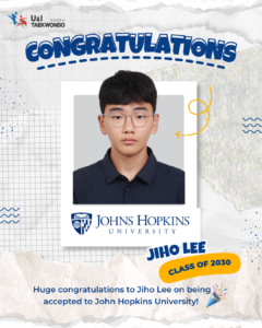 UI Taekwondo student Jiho Lee accepted to Johns Hopkins University